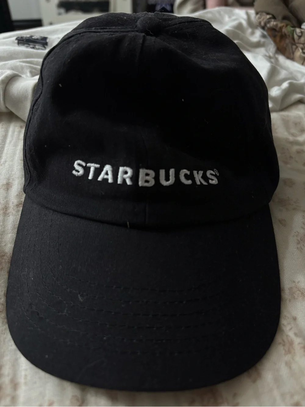 Starbucks Black Dad Hat with White Embroidered Logo
